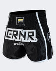 Svart / Hvit CRNR Muay Thai Shorts
