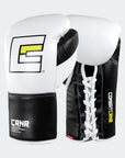 Pro Lace Up Boxing Gloves - White
