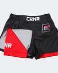 Side Splitt Cross Trainer Fight Shorts - Rød