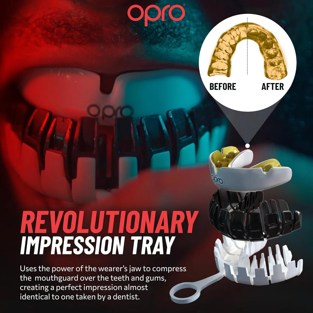 OPRO Instant Custom Fit Mouthguard - White