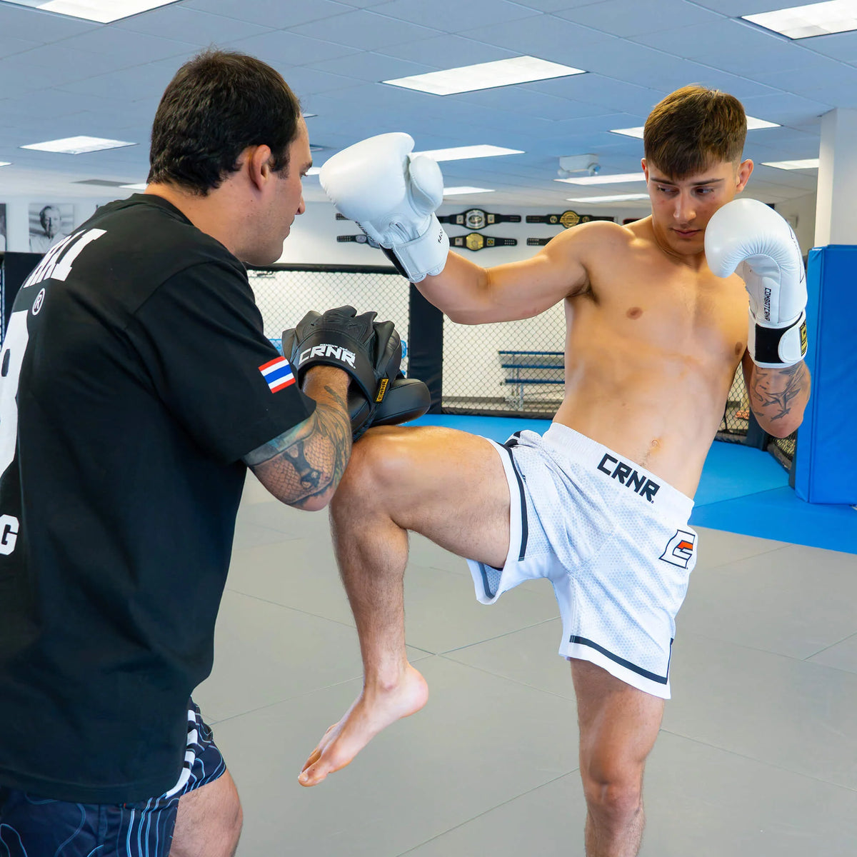 ISOSUTURE Hybrid Fight Shorts - White