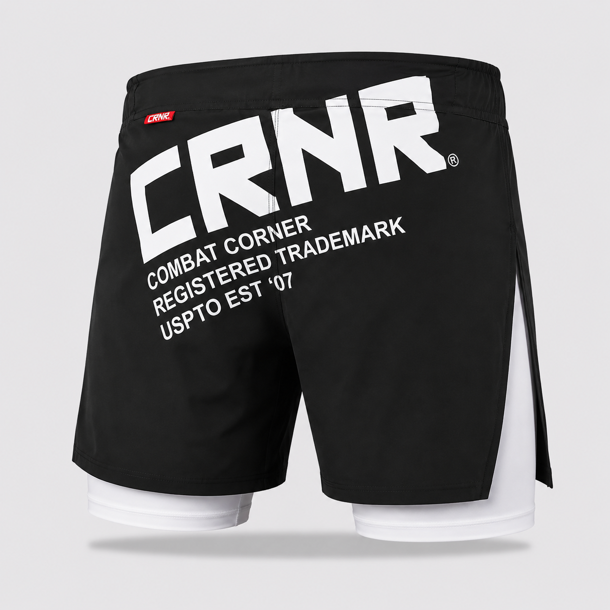 Side Split Cross Trainer Fight Shorts - White