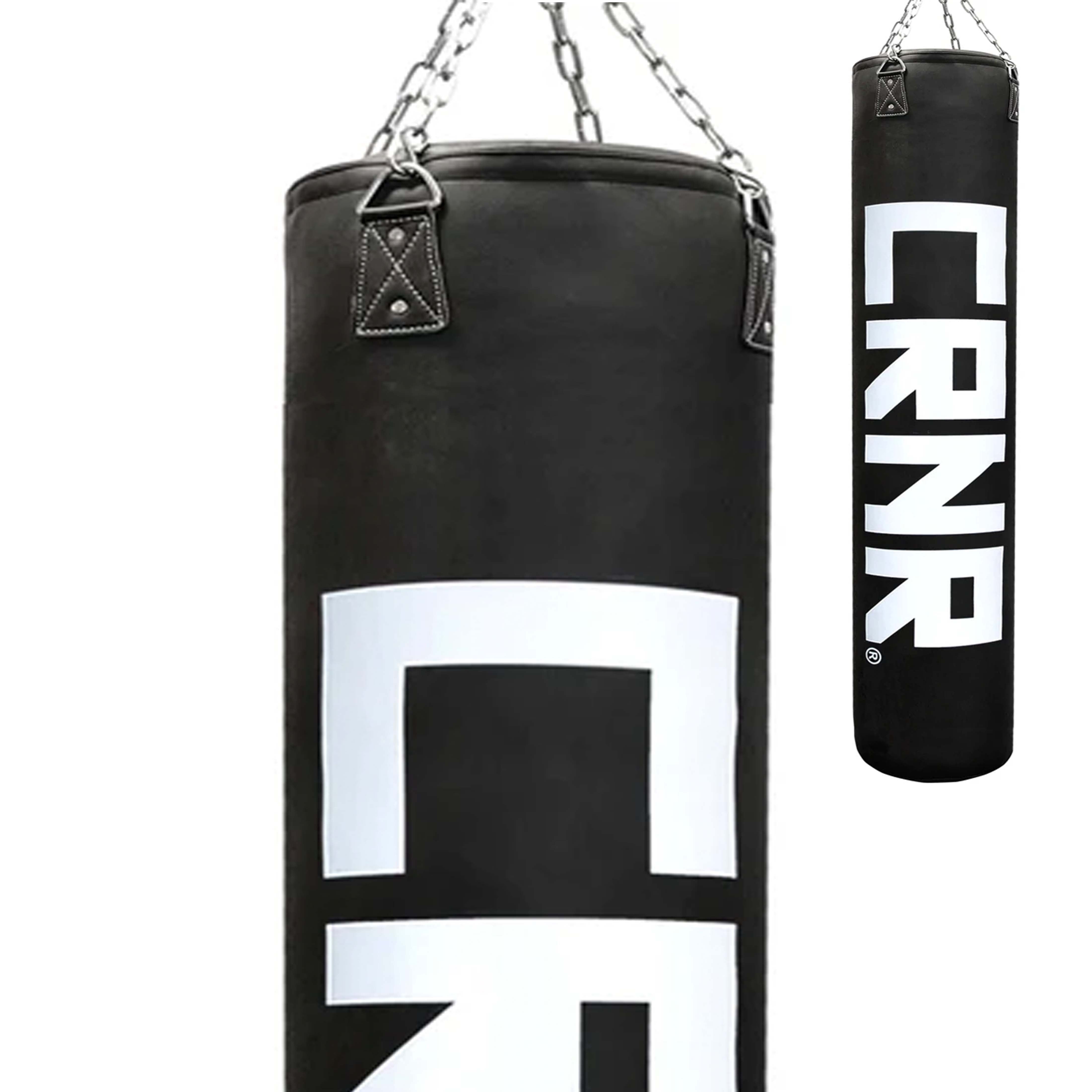 Svart boksesekk med hvit combat corner logo 