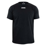 svart t-skjorte med CRNR logo på brystet 