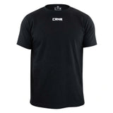 svart t-skjorte med CRNR logo på brystet 