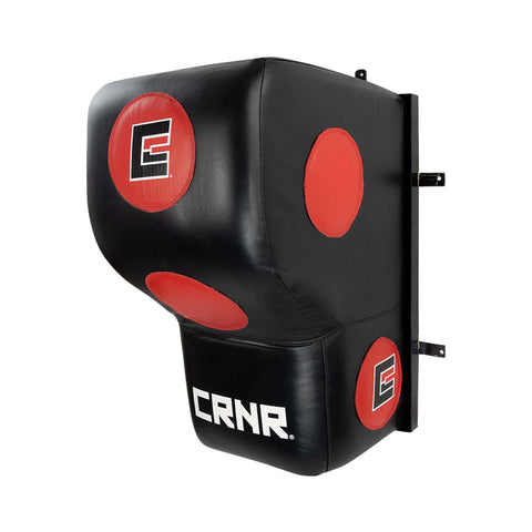 VEGGMONTERT boksesekk i rød og svart farge med combat corner logo